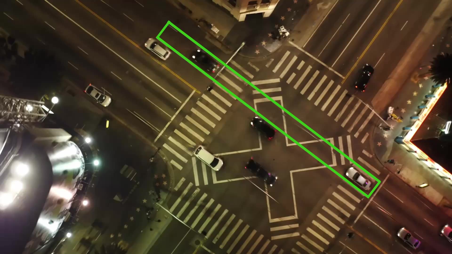 Rendered dynamic scene frames